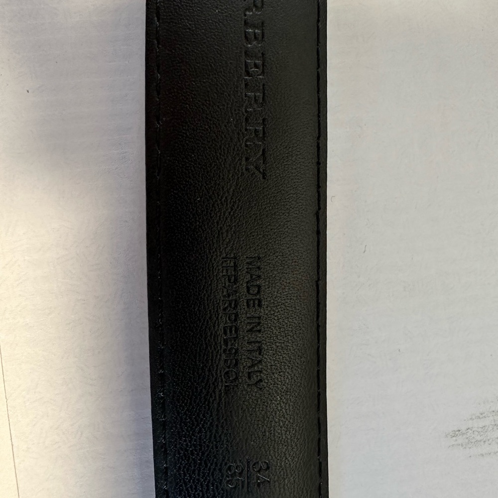 Womens Burberry Canvas/Leather Belt with Silver Buckle - Picture 11 of 15